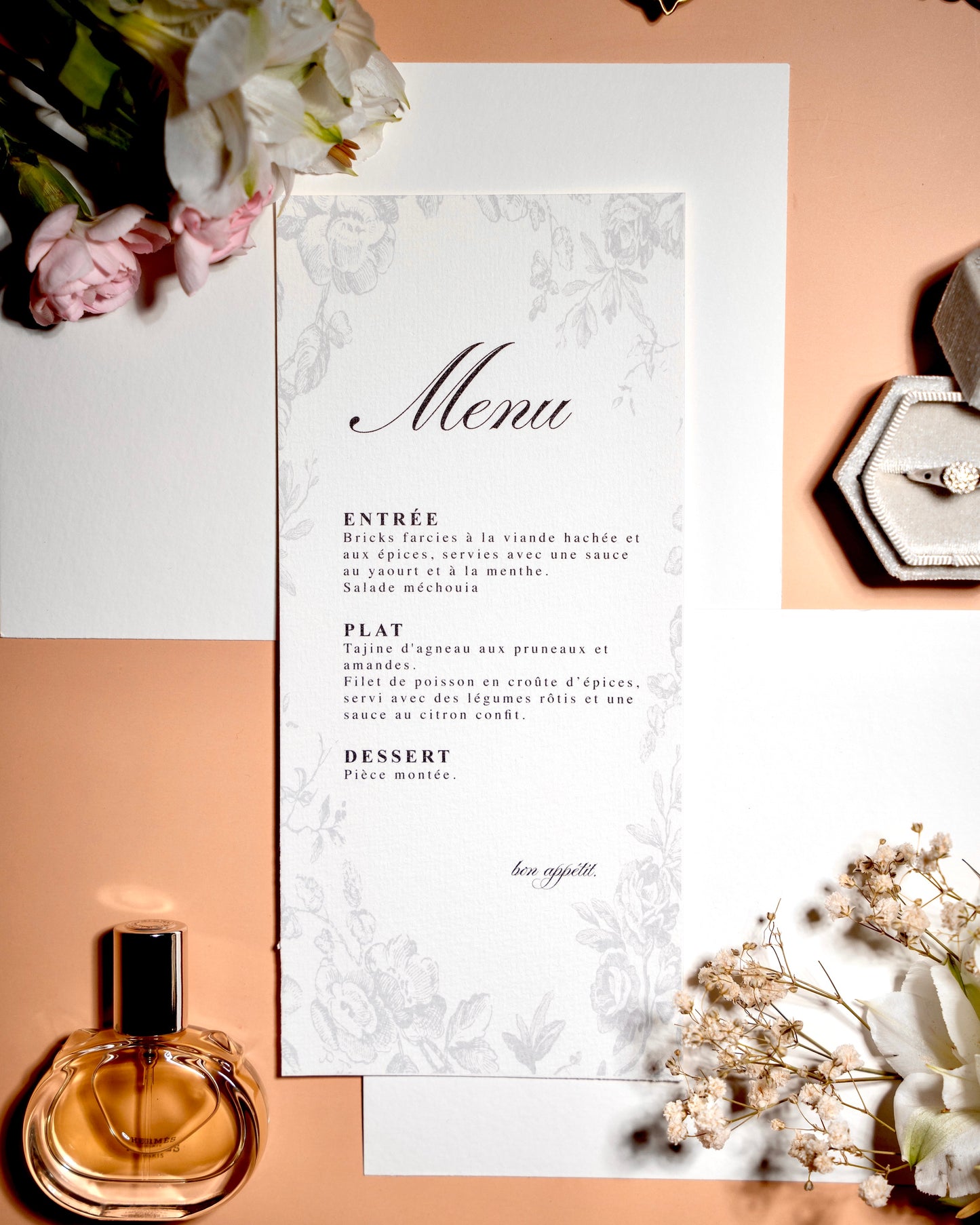 Menu Vintage élancé