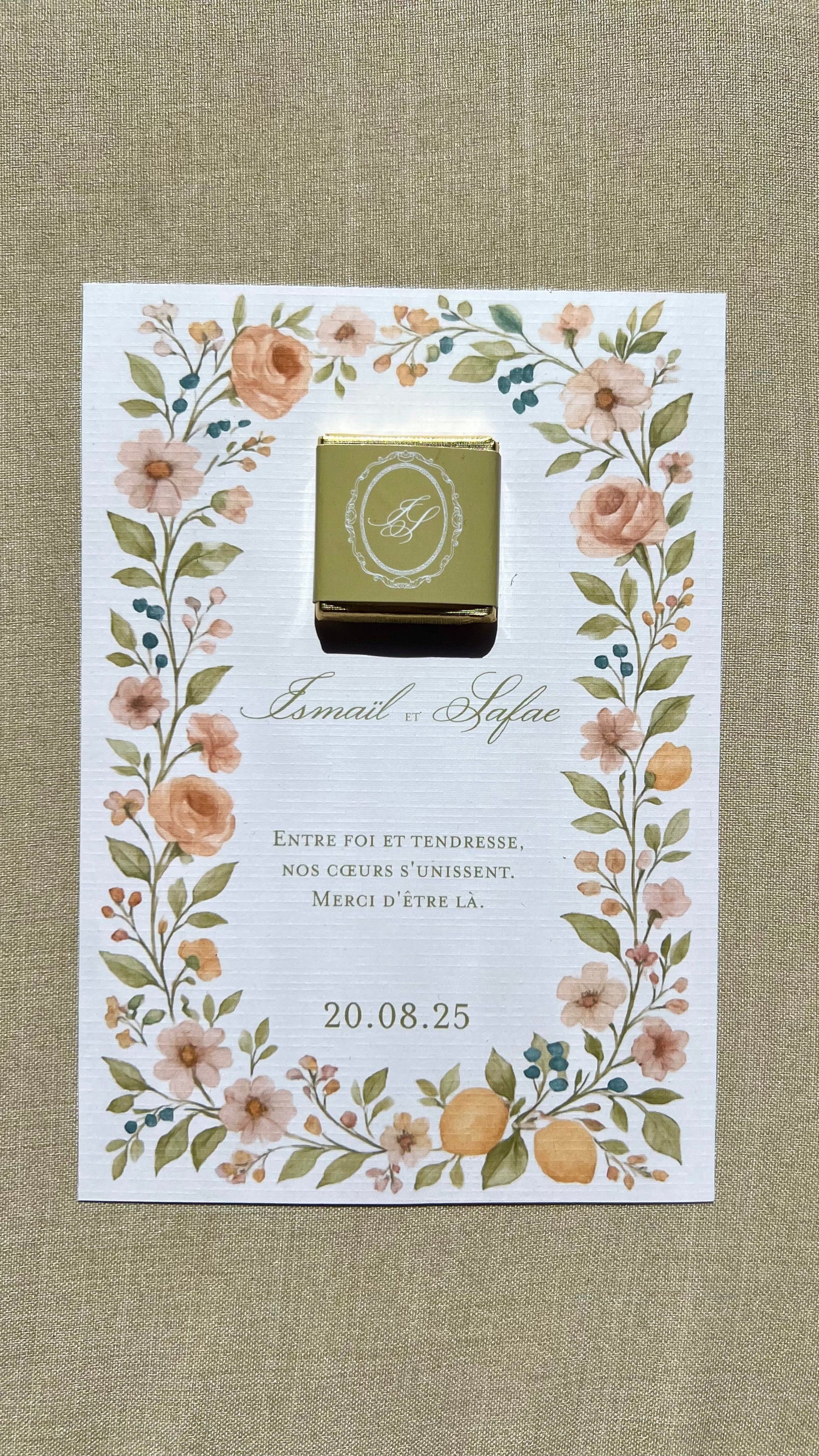 Cartes chocolats Floraison