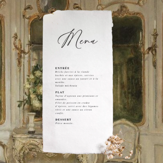 Menu Noor élancé