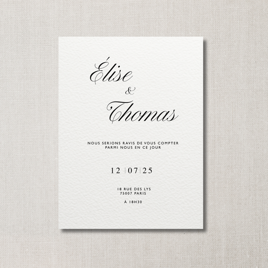 Faire-part minimaliste