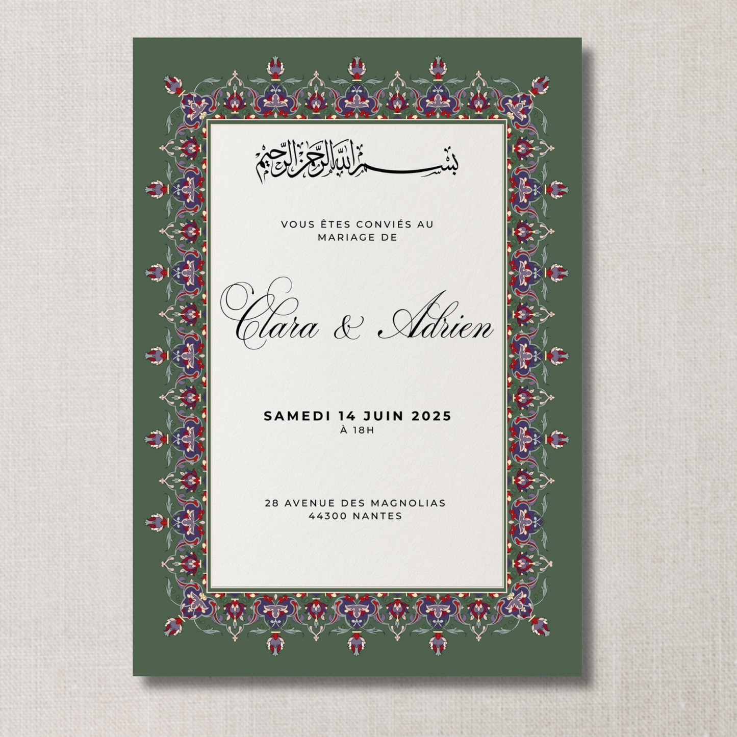 Faire-part Amira Émeraude