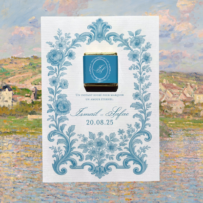 Cartes chocolats Bleu de Sèvres