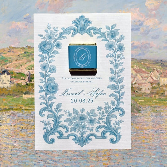 Cartes chocolats Bleu de Sèvres