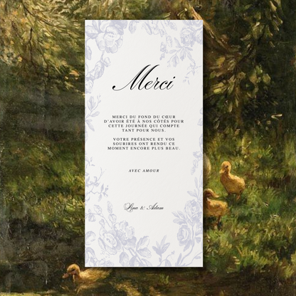 Cartes de remerciements Vintage