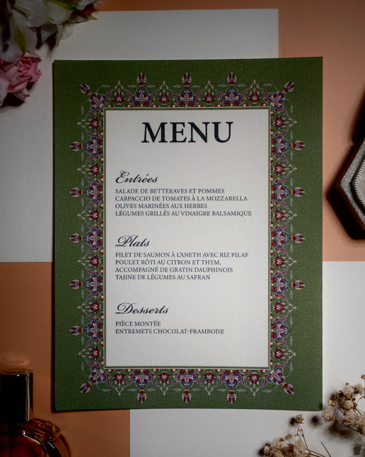 MENU AMIRA ÉMERAUDE