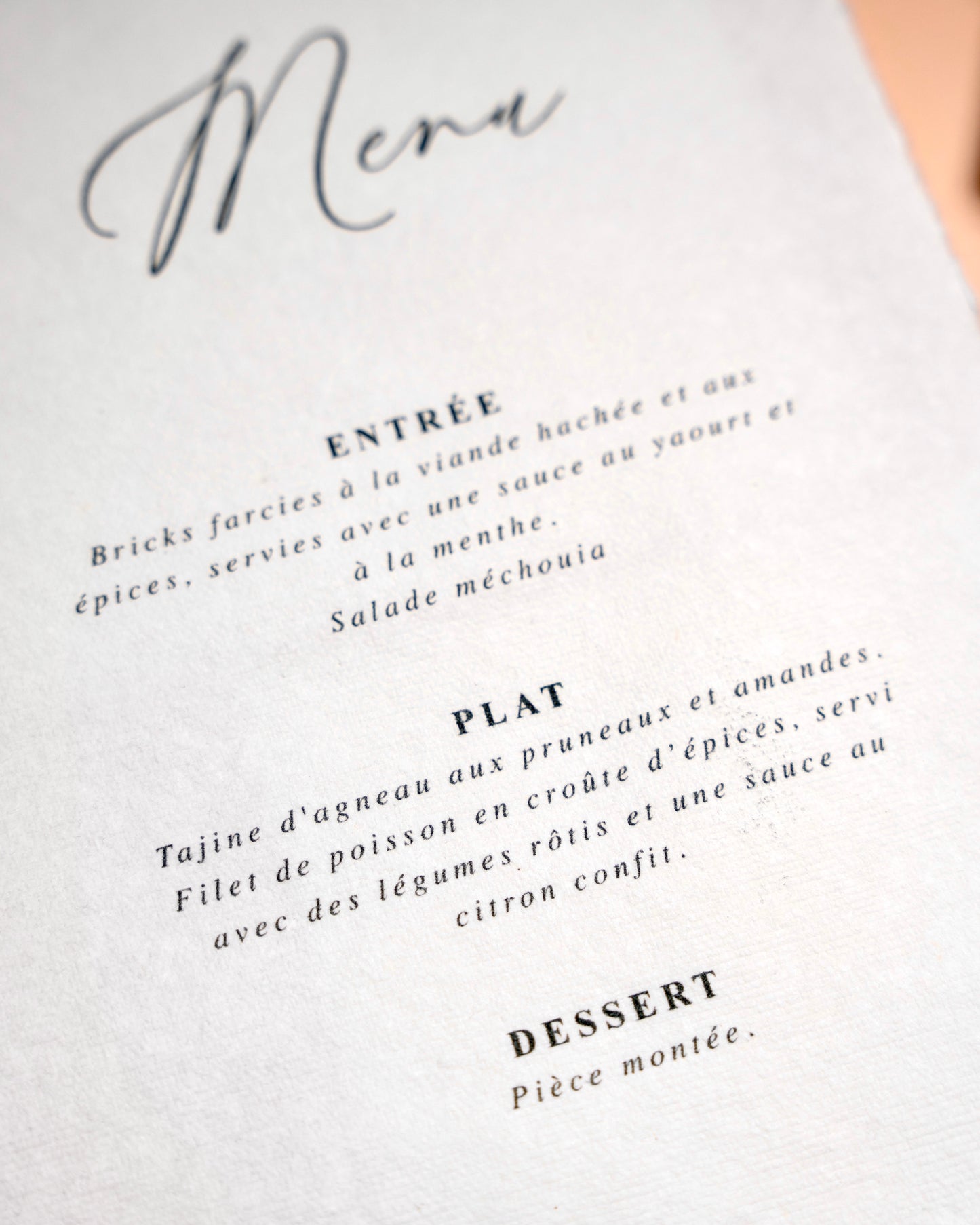 MENU NOOR CLASSIQUE