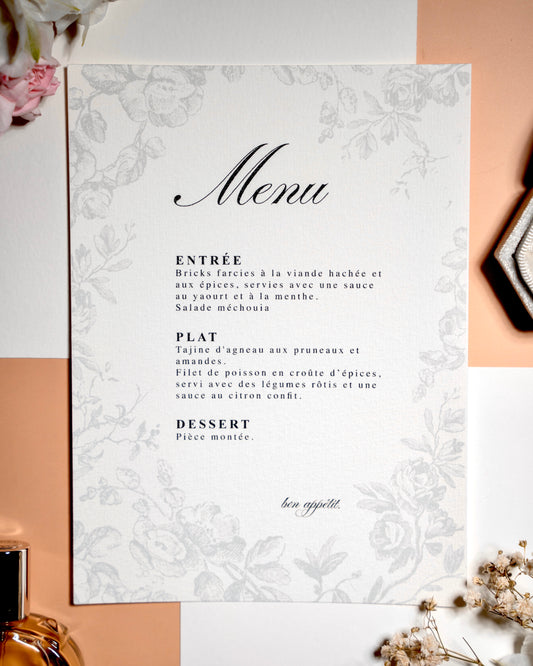 MENU VINTAGE CLASSIQUE