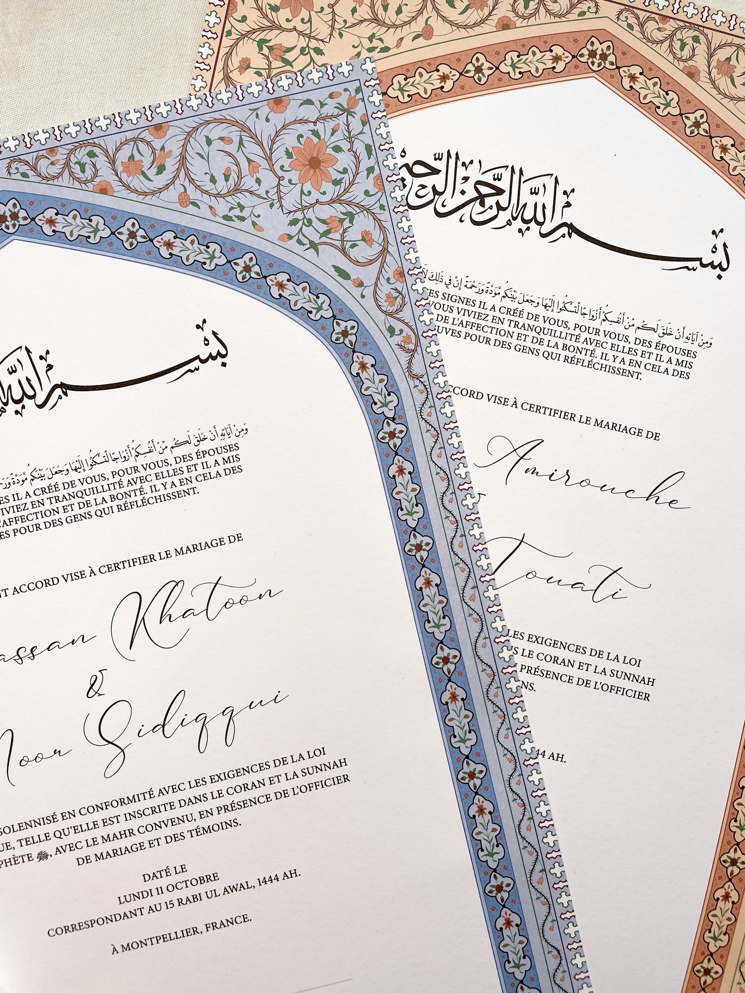 modèle de certificat de mariage islamique