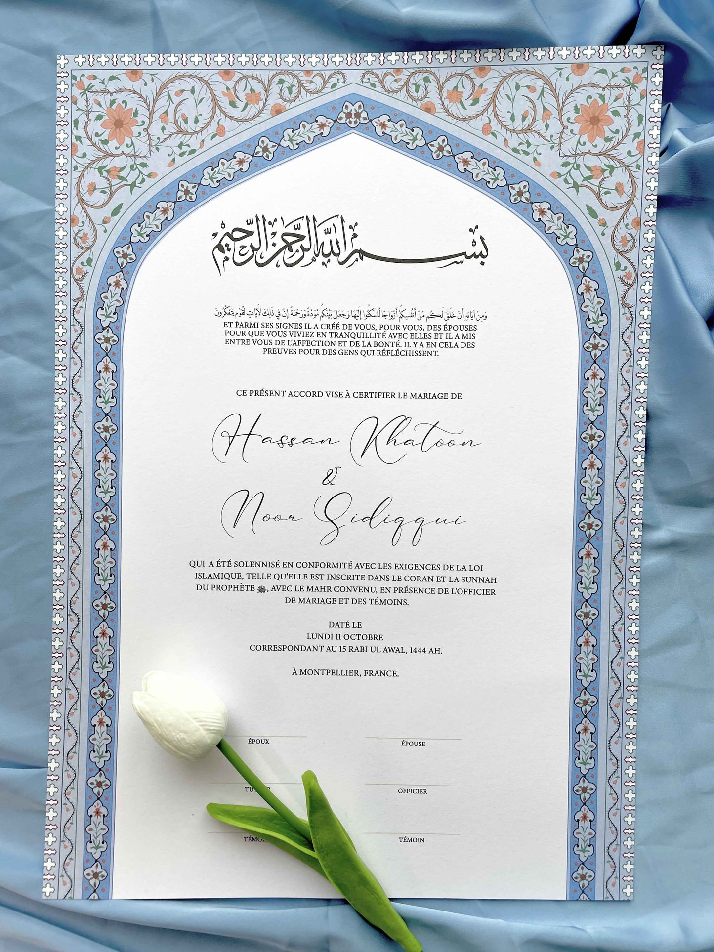 CERTIFICAT DE MARIAGE